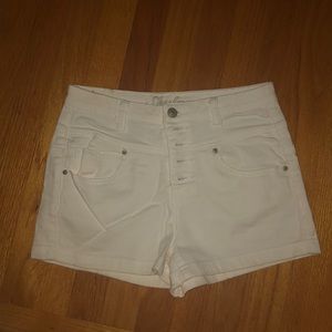 White high waisted shorts